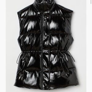 H&M Shiny Black Puffer Vest